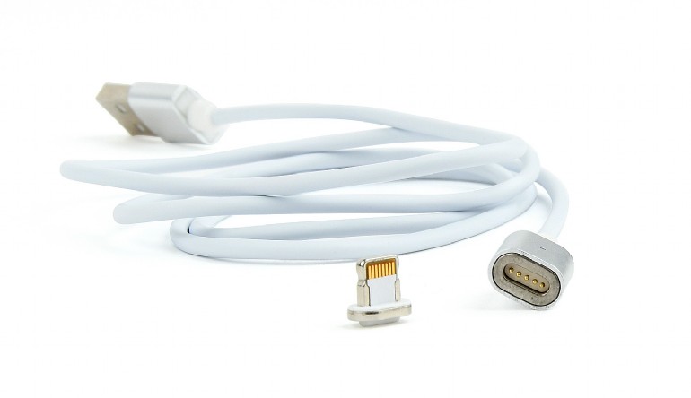 GEMBIRD Magnetic USB 8-pin male cable, silver, 1 m | CC-USB2-AMLMM-1M