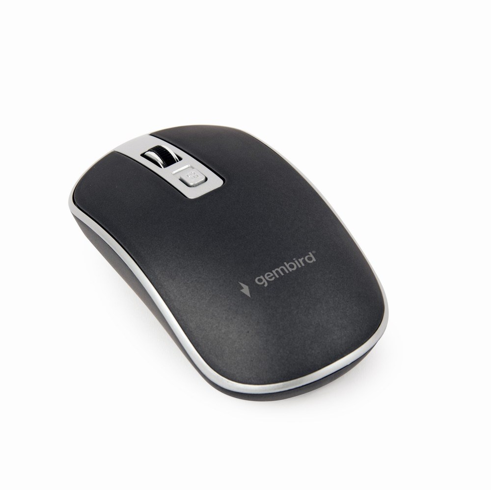 GEMBIRD WIRELESS OPTICAL MOUSE, BLACK-SILVER | MUSW-4B-06-BS