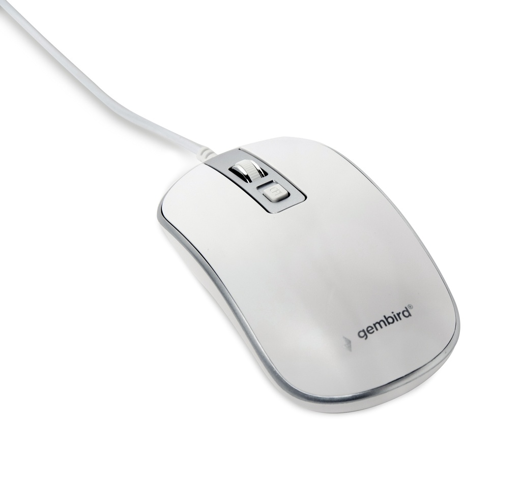 GEMBIRD WIRELESS OPTICAL MOUSE, WHITE-SILVER | MUSW-4B-06-WS