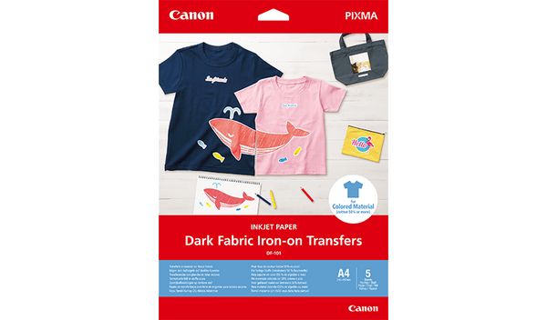 CANON Dark Fabric Iron-on Transfers A4 | Dark Fabric Iron-on Transfers