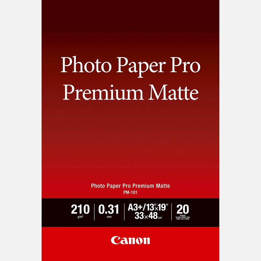 CANON Photo Paper Premium Matte A3+ 20 sheets | PM-101 A3+ 20SH