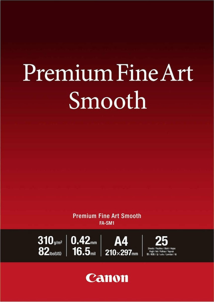 CANON FINE ART PAPER Smooth A4 25 Sheets | FineArt Pap. FA-Smooth A4 25SH