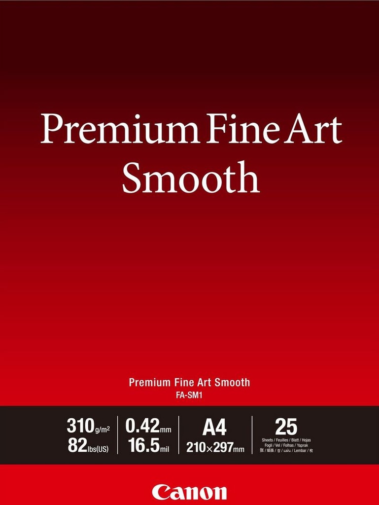 CANON FINE ART PAPER Smooth A3 25 Sheets | FineArt Pap. FA-Smooth A3 25SH
