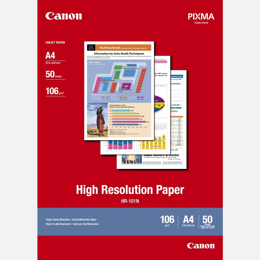 CANON High Resolution PAPER (50 sheets) | BJ MEDIA HR PAPER HR-101 A4 50SH